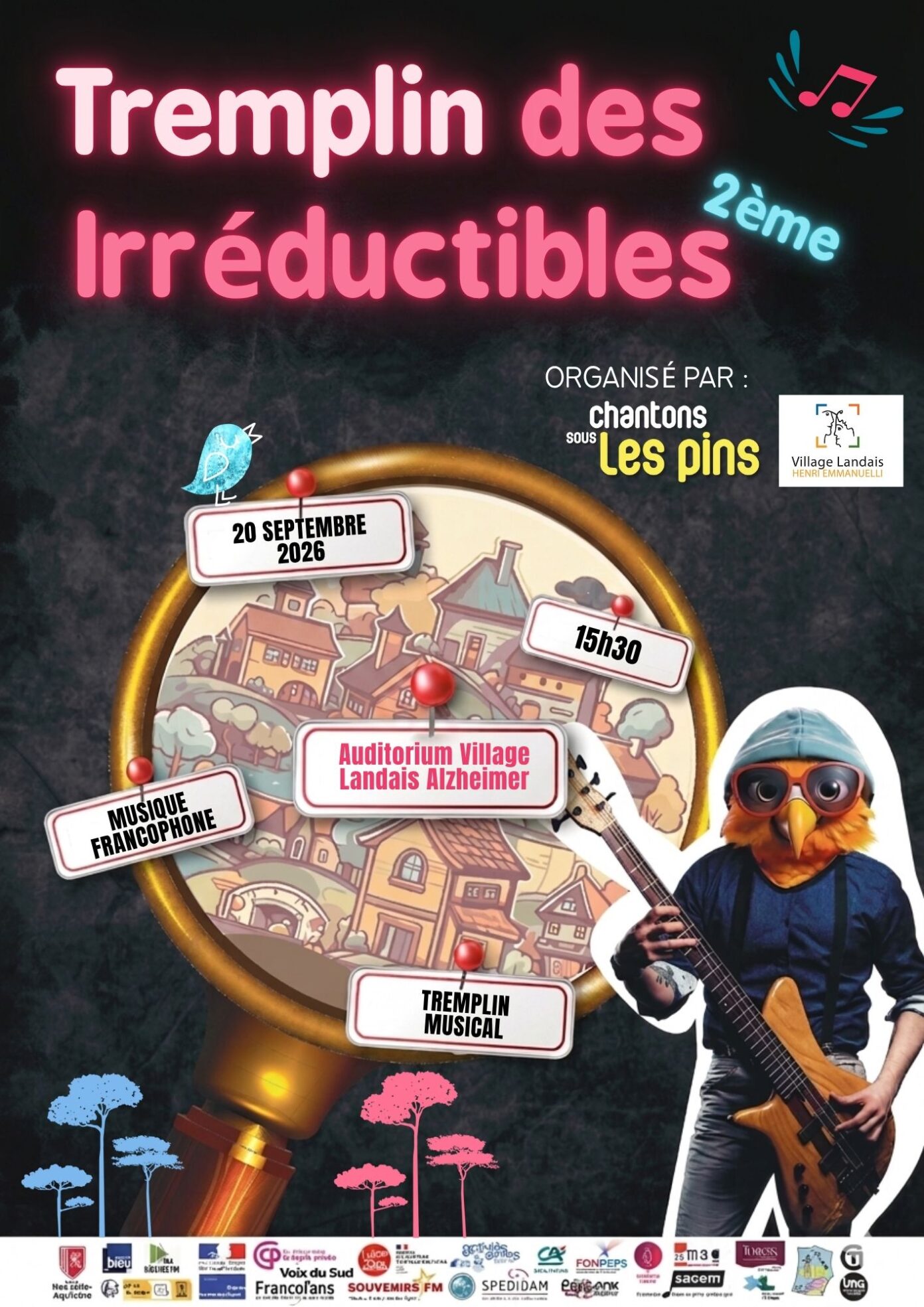 Tremplin des Irréductibles 2ème édition Auditorium du Village Landais Alzheimer Dax