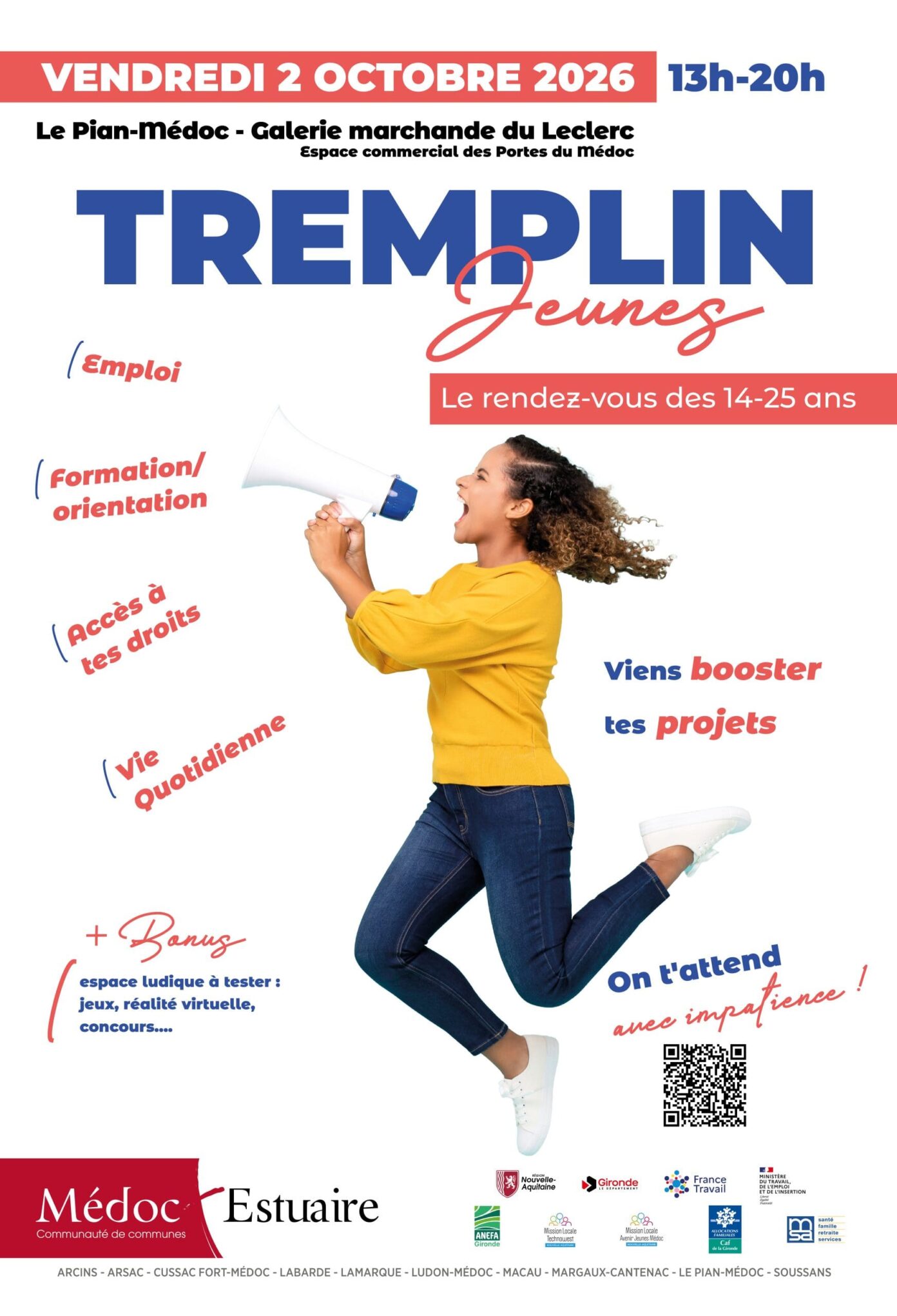 Tremplin Jeunes, le RDV des 14-25 ans Galerie Marchande Le Pian-Médoc