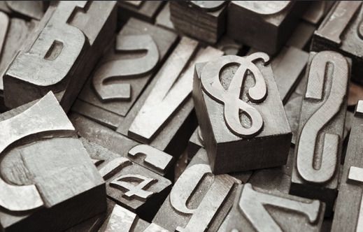Typographie, gravure de mots imprimés, Musée PAB, Alès