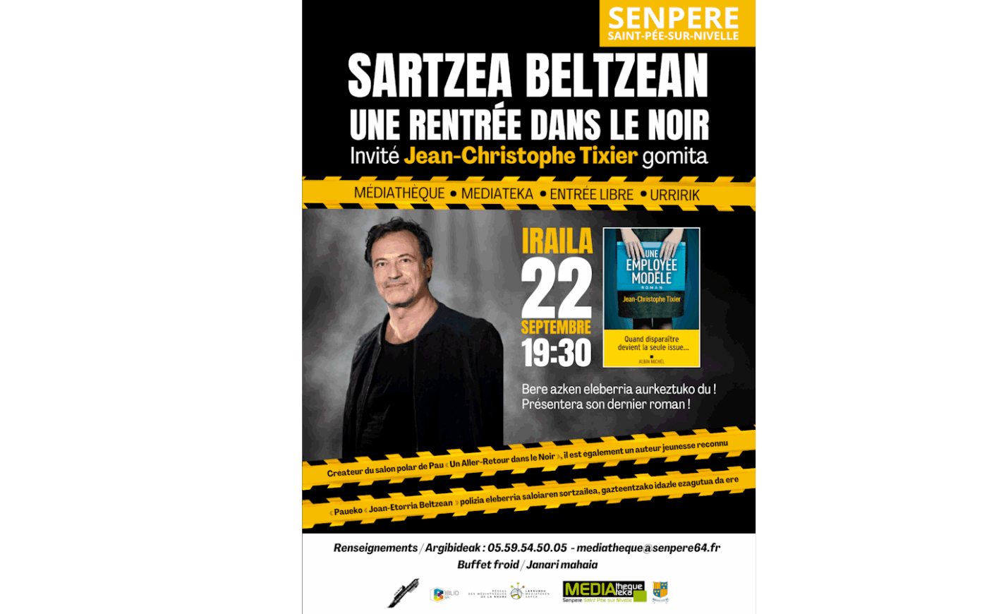 Une rentrée dans le noir Jean-Christophe Tixier Maison pour Tous Saint-Pée-sur-Nivelle