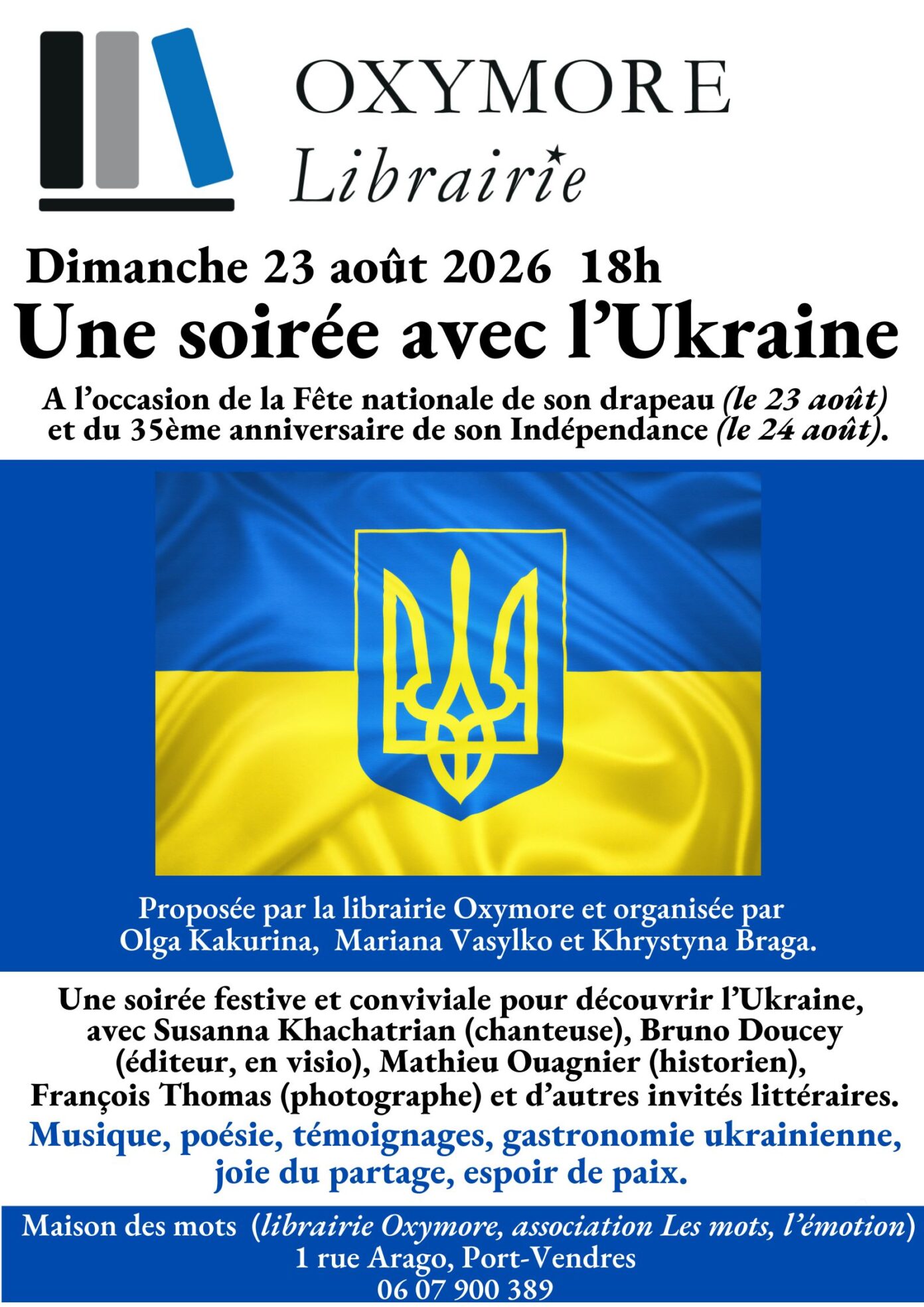 UNE SOIRÉE AVEC L&rsquo;UKRAINE  Port-Vendres