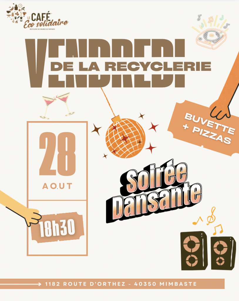 Vendredi de la Recyclerie Soirée Dansante Le Café éco solidaire Mimbaste