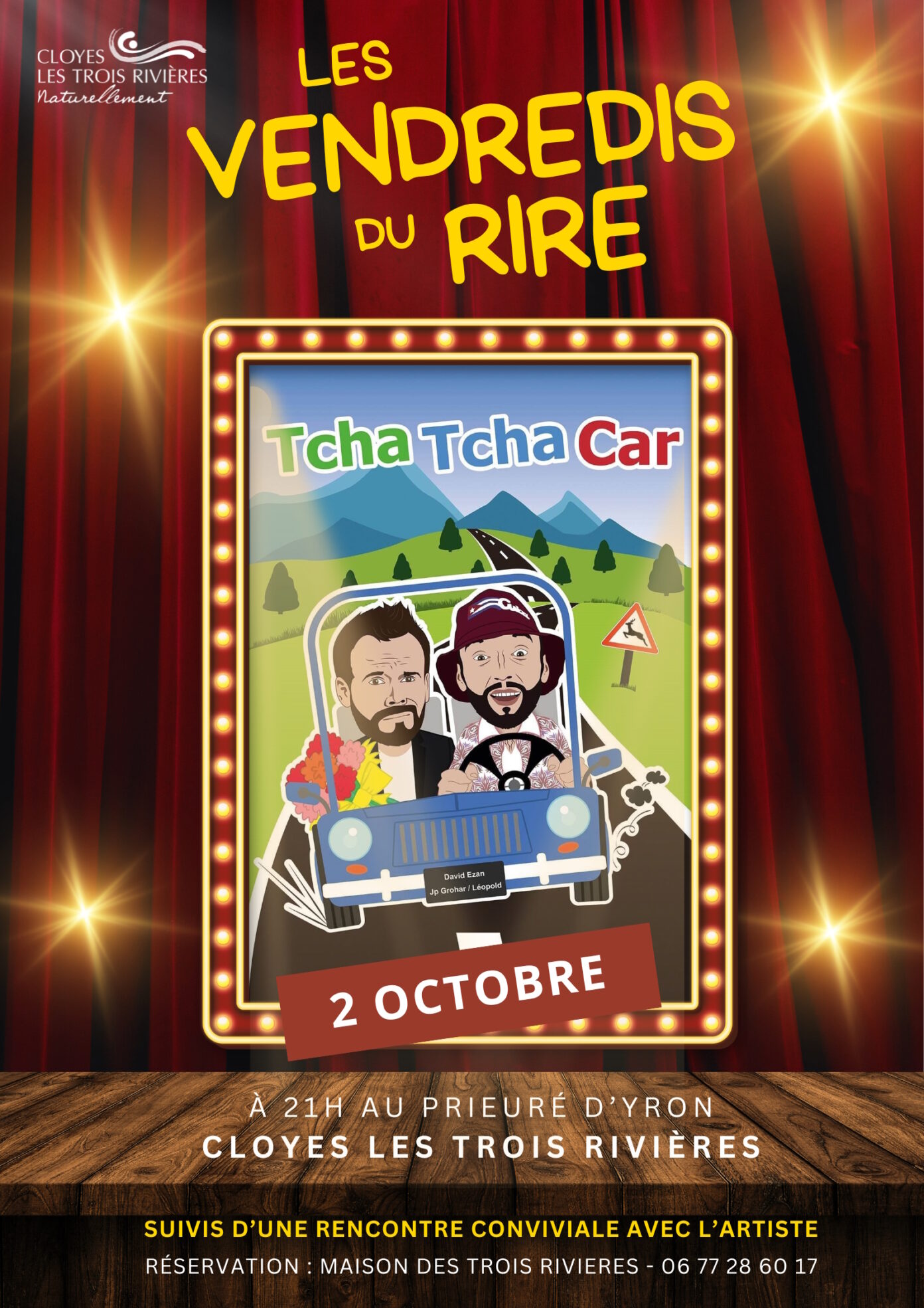 Vendredi du rire Tcha Tcha Car Cloyes-les-Trois-Rivières