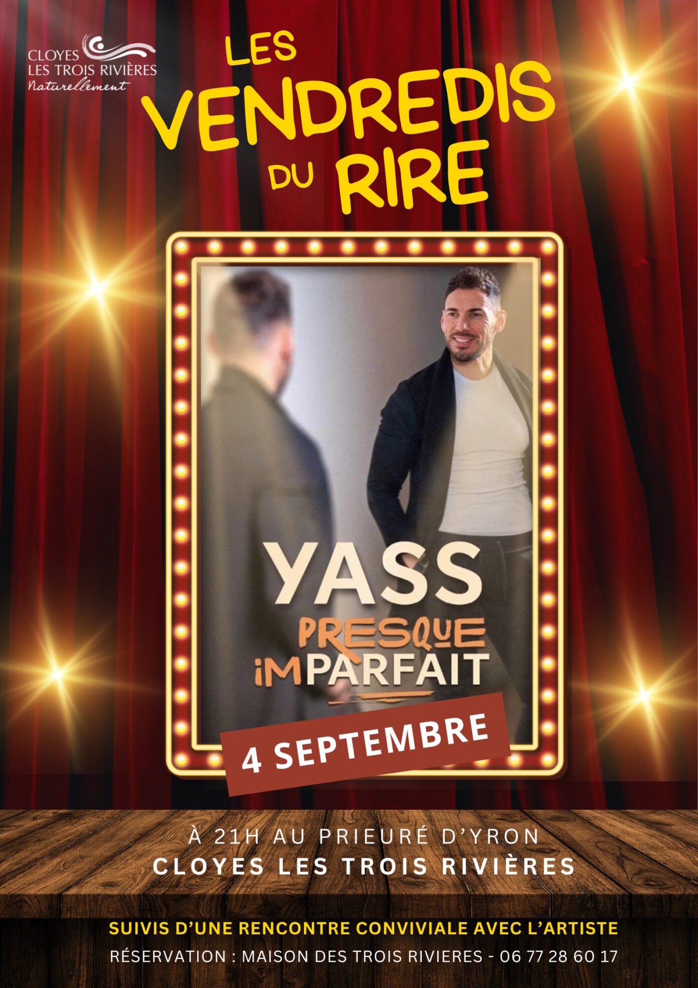 Vendredi du rire Yass ¨Presque Imparfait Cloyes-les-Trois-Rivières