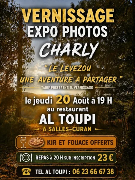 Vernissage EXPO PHOTOS Charly Le Lévézou, une aventure à partager Salles-Curan