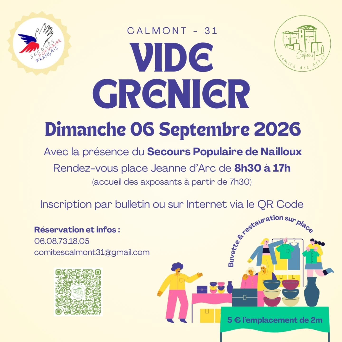 VIDE GRENIER À CALMONT CALMONT Caignac 2026-09-06