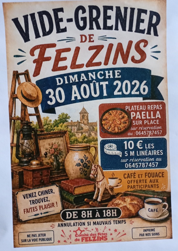 Vide-grenier à Felzins Felzins