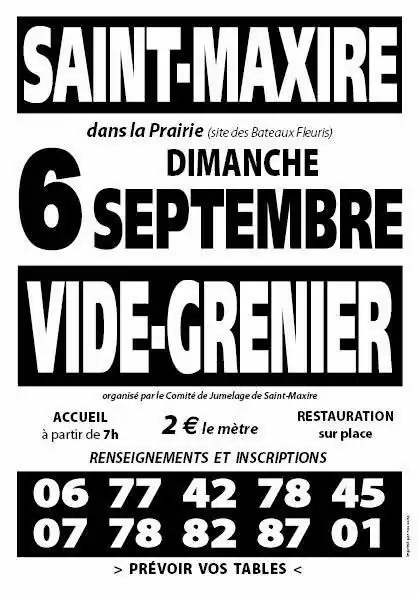 Vide-grenier à Saint-Maxire  Saint-Maxire