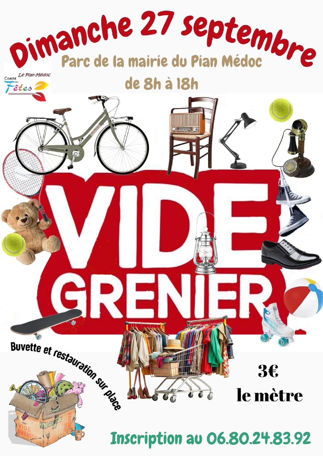 Vide-Grenier au Pian-Médoc Parc de la mairie Le Pian-Médoc 2026-09-27