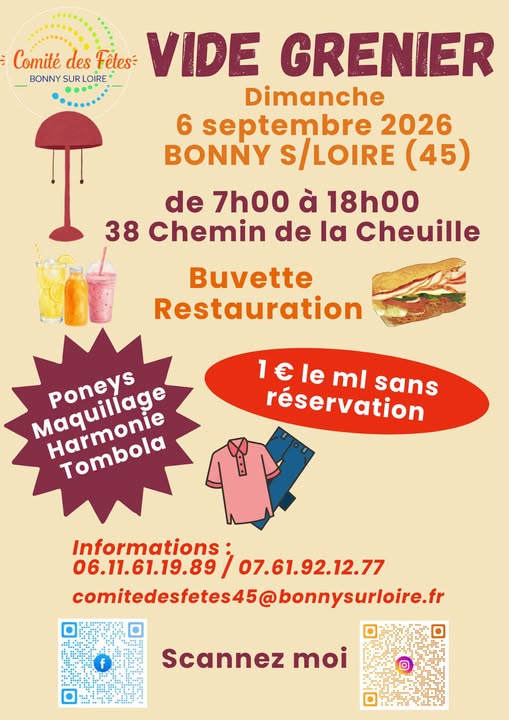 Vide-grenier  Bonny-sur-Loire