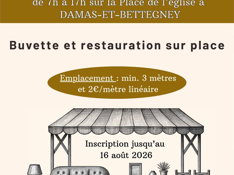 Vide grenier Damas-et-Bettegney