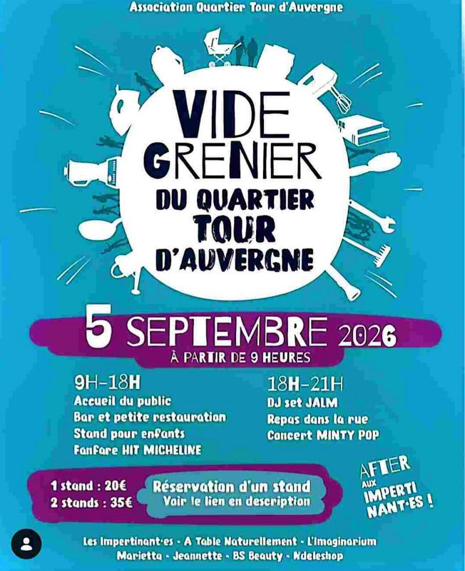 Vide-grenier du quartier Tour d&rsquo;Auvergne  Nantes