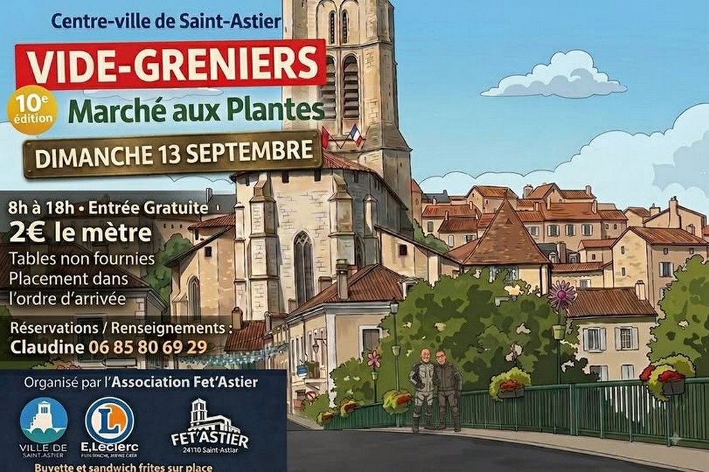 Vide-grenier et marché aux plantes  Saint-Astier
