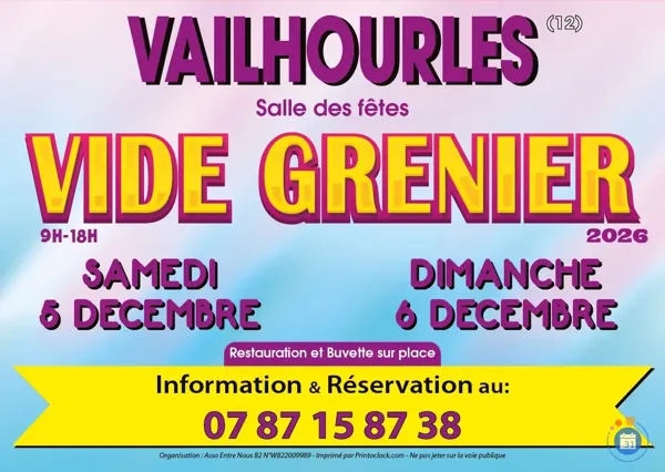 Vide grenier et marché aux puces Vailhourles
