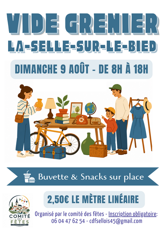 Vide grenier  La Selle-sur-le-Bied