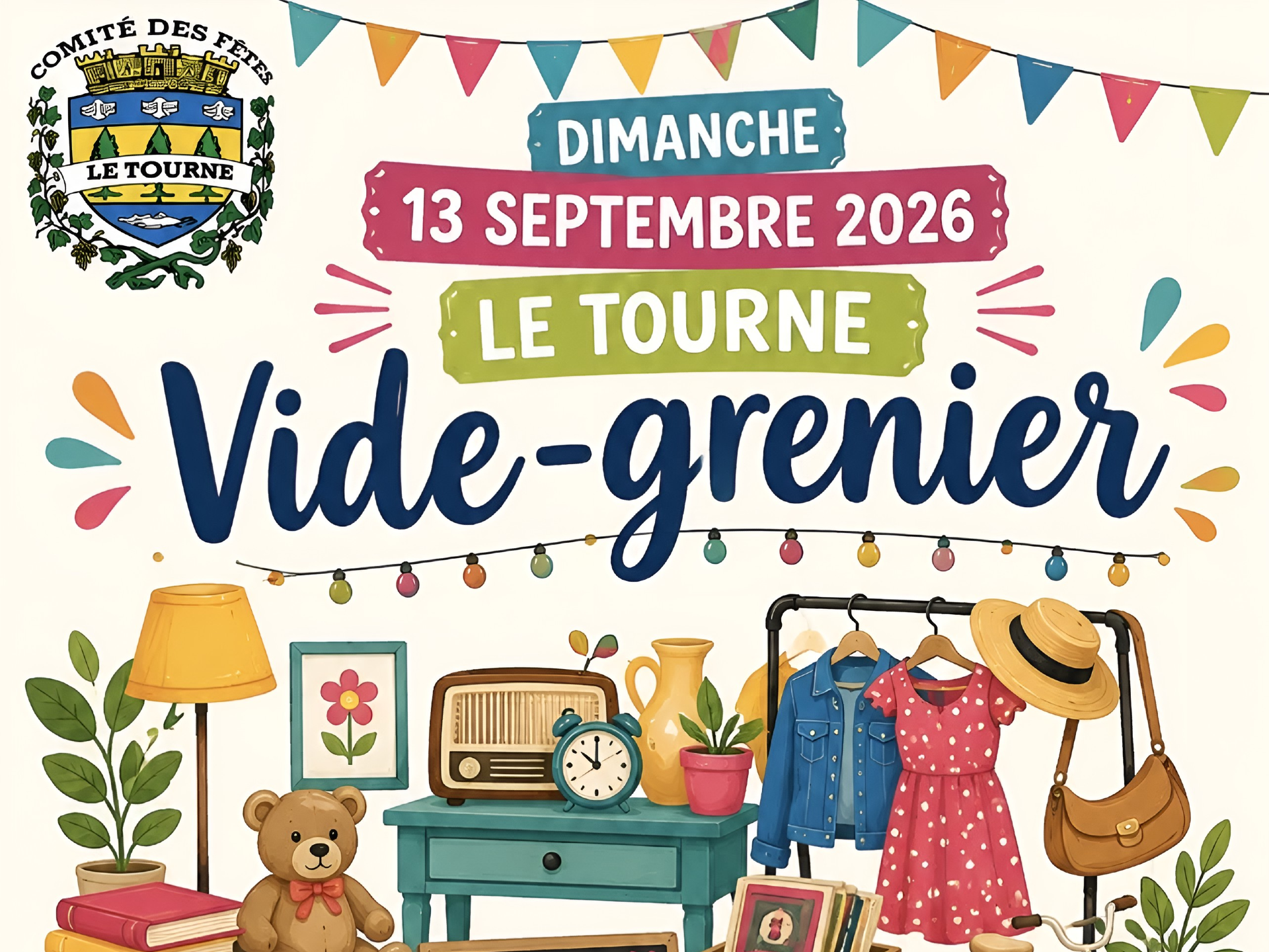 Vide grenier Bord de Garonne Le Tourne 2026-09-13