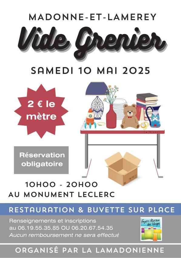 Vide grenier rue Maréchal Leclerc Madonne-et-Lamerey