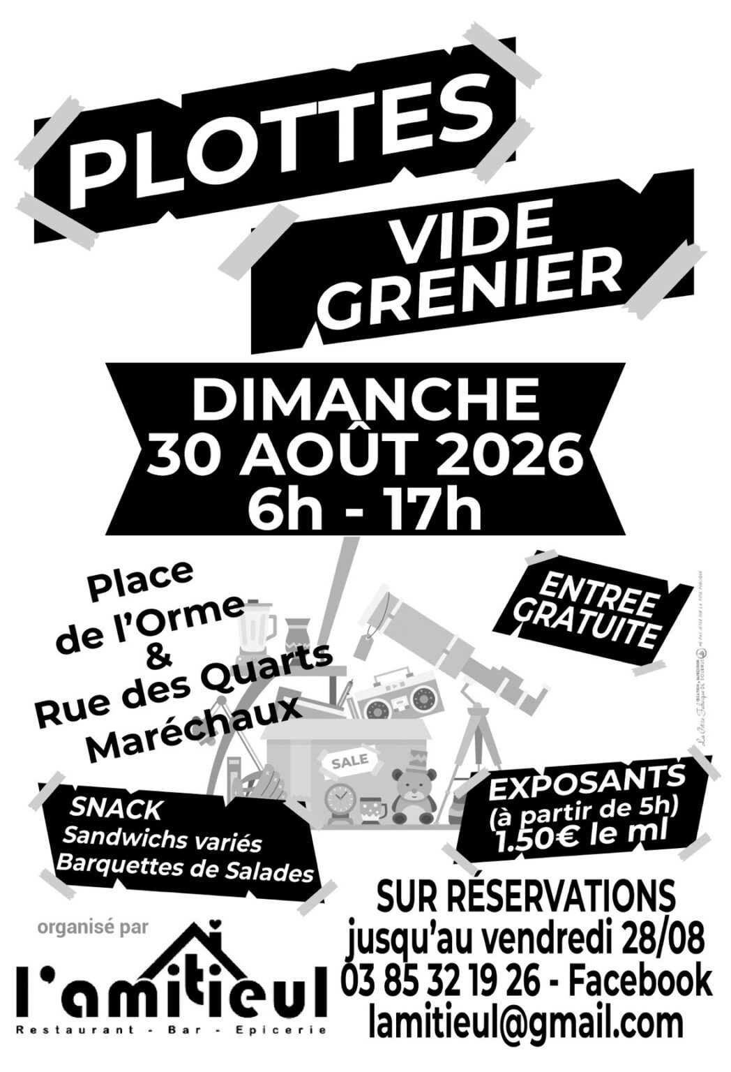 Vide-grenier L’Amitieul Plottes