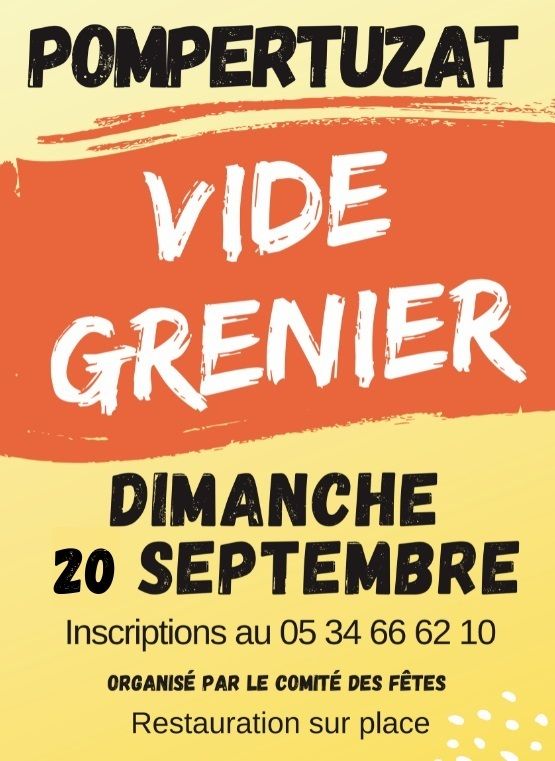 VIDE GRENIER ¨Salle des Fêtes Pompertuzat Pompertuzat