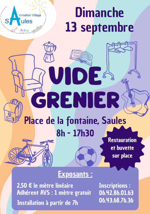 Vide grenier Saules