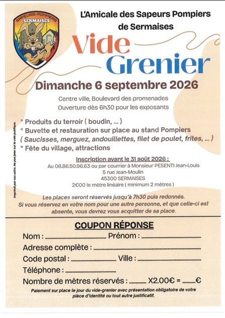 Vide grenier Sermaises