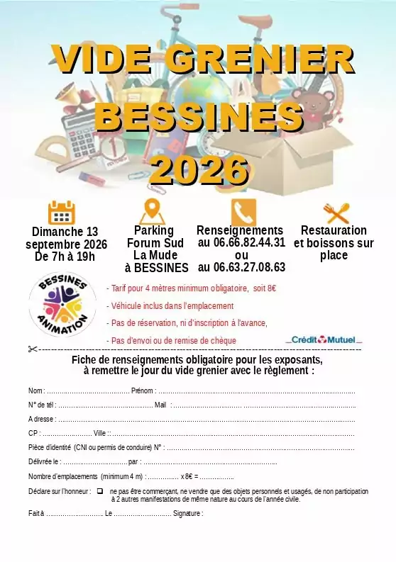 Vide greniers à Bessines Bessines