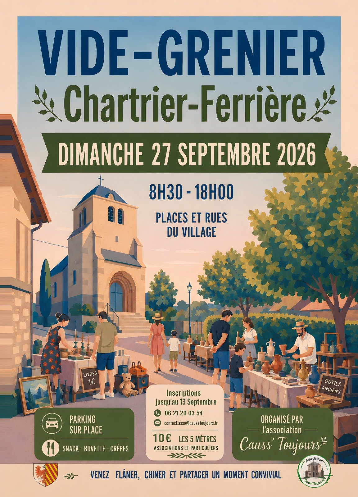 Vide-greniers à Chartrier Ferrière Le bourg Chartrier-Ferrière 2026-09-27