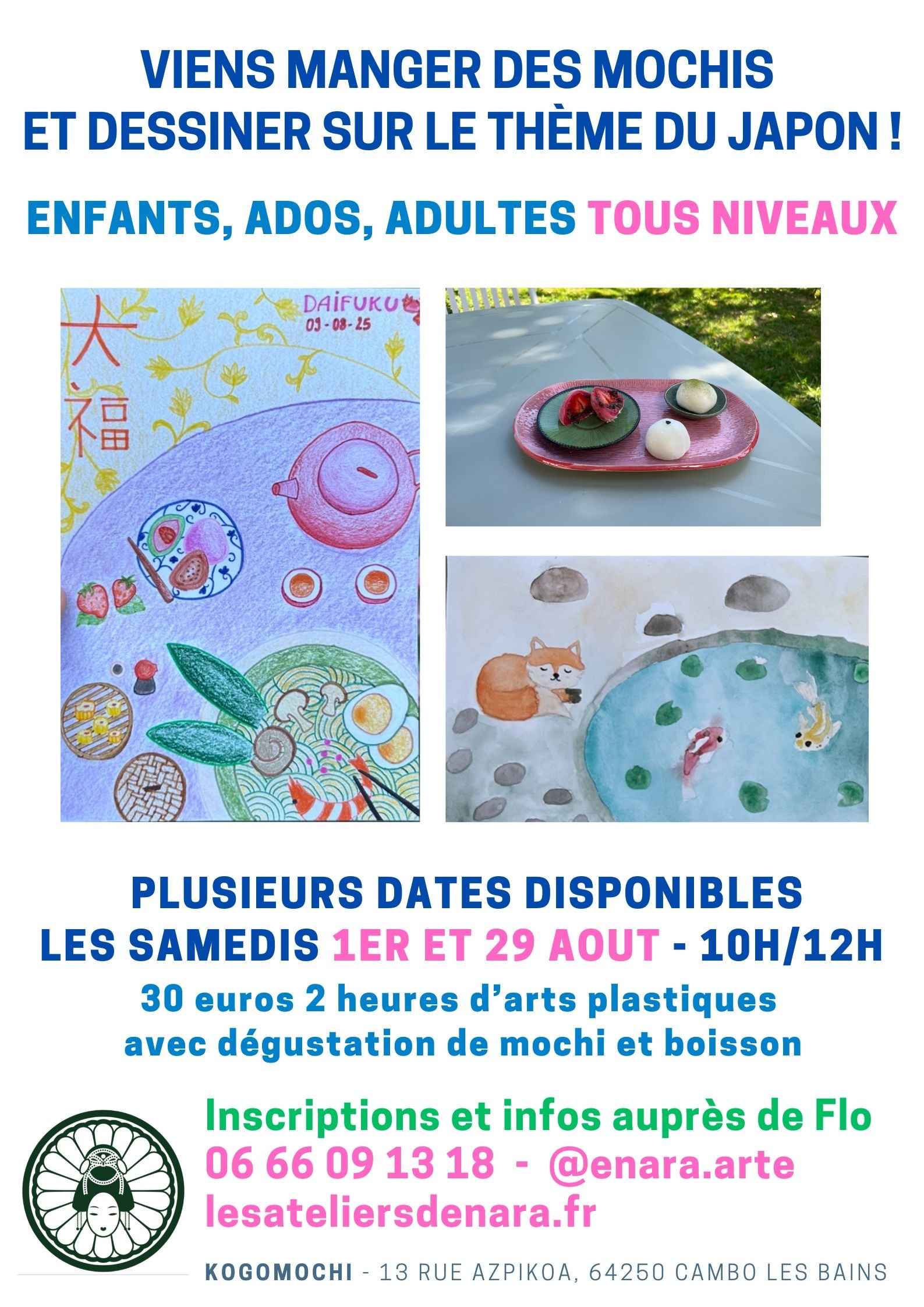 Viens manger des mochis et dessiner sur le thème du Japon ! 13 Rue Azpikoa Cambo-les-Bains 2026-08-29