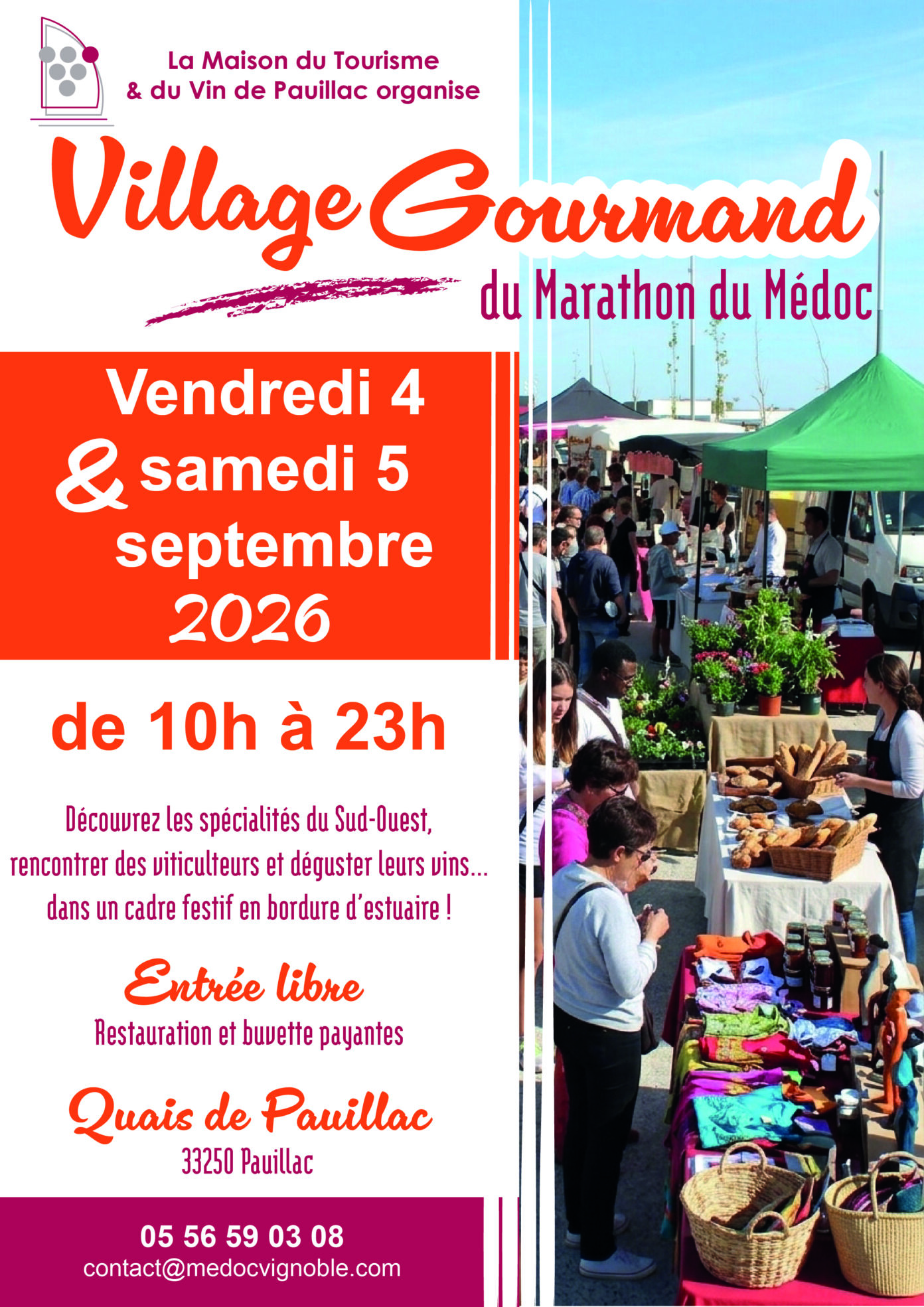 Village gourmand du Marathon du Médoc Pauillac