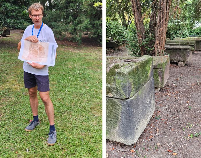 Visite archéologique : les sarcophages dans le parc du palais du Rhin, Palais du Rhin – siège de la DRAC Grand Est, Strasbourg