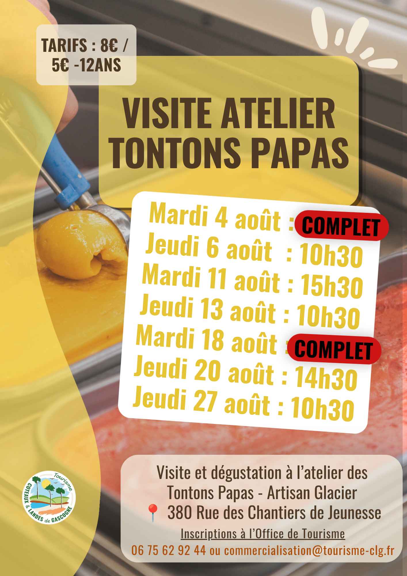 Visite de l'atelier des Tontons Papas 380 Rue des Chantiers de Jeunesse Casteljaloux 2026-08-20