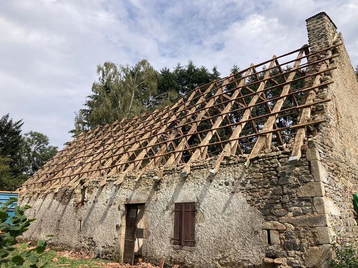 Visite du chantier de la vieille ferme, Chez Mélé, Messeix