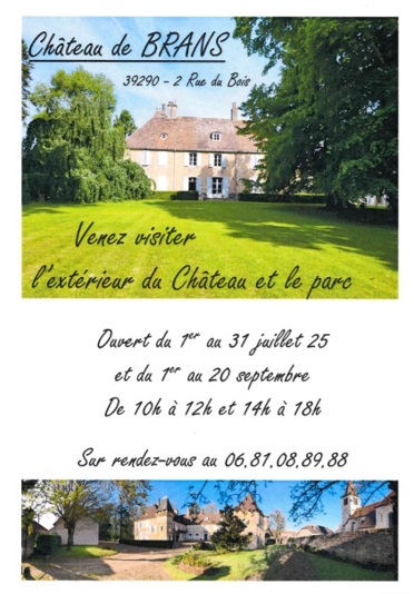 Visite extérieure du château et du parc de Brans 2 rue du Bois Brans 2026-09-01