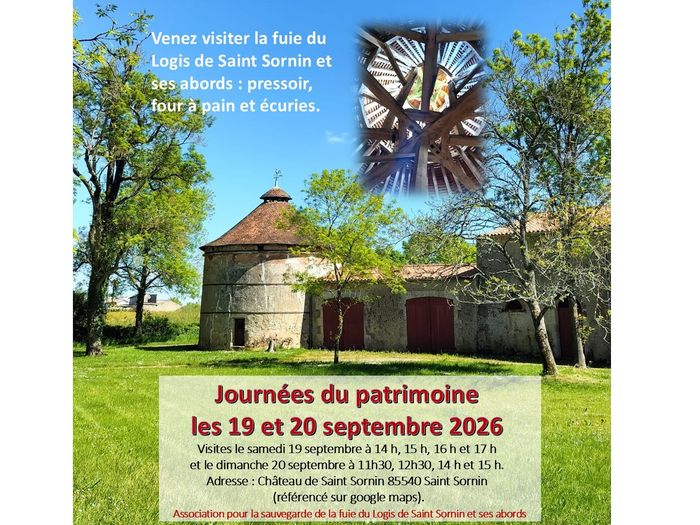 Visite guidée de la fuie de Saint-Sornin, Château de Saint-Sornin, 85540 Saint Sornin, Saint-Vincent-sur-Graon