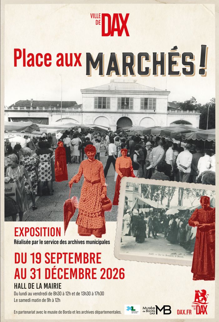 Visite parents enfants de l’exposition « Place aux marchés ! », Archives municipales, Dax