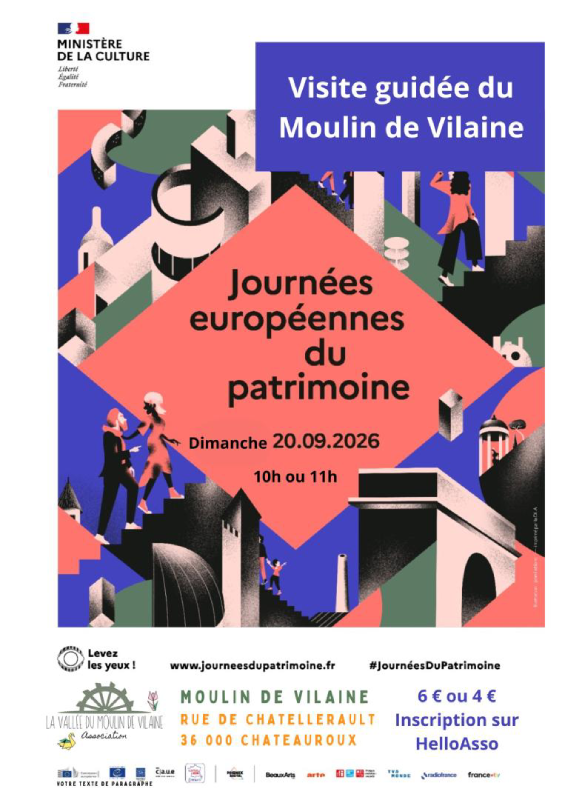 Visites guidées du Moulin de Vilaine Patrimoine en péril à réinventer Châteauroux