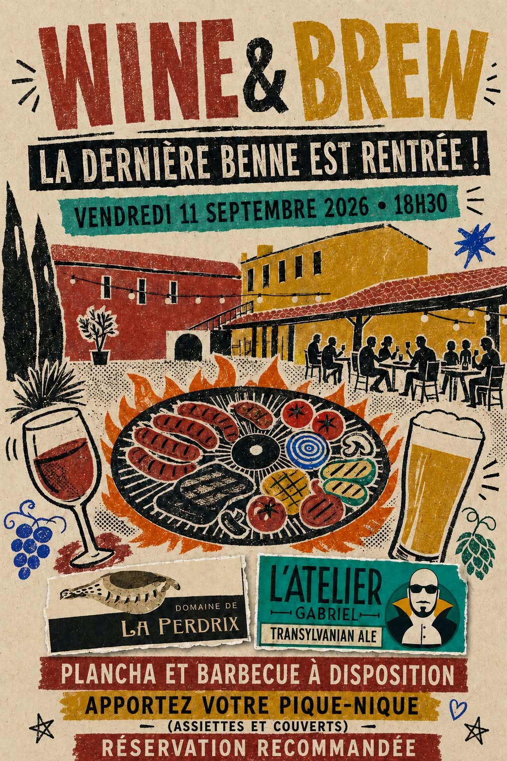 WINE & BREW À LA PERDRIX Lieu-dit Pougerault Trouillas 2026-09-11