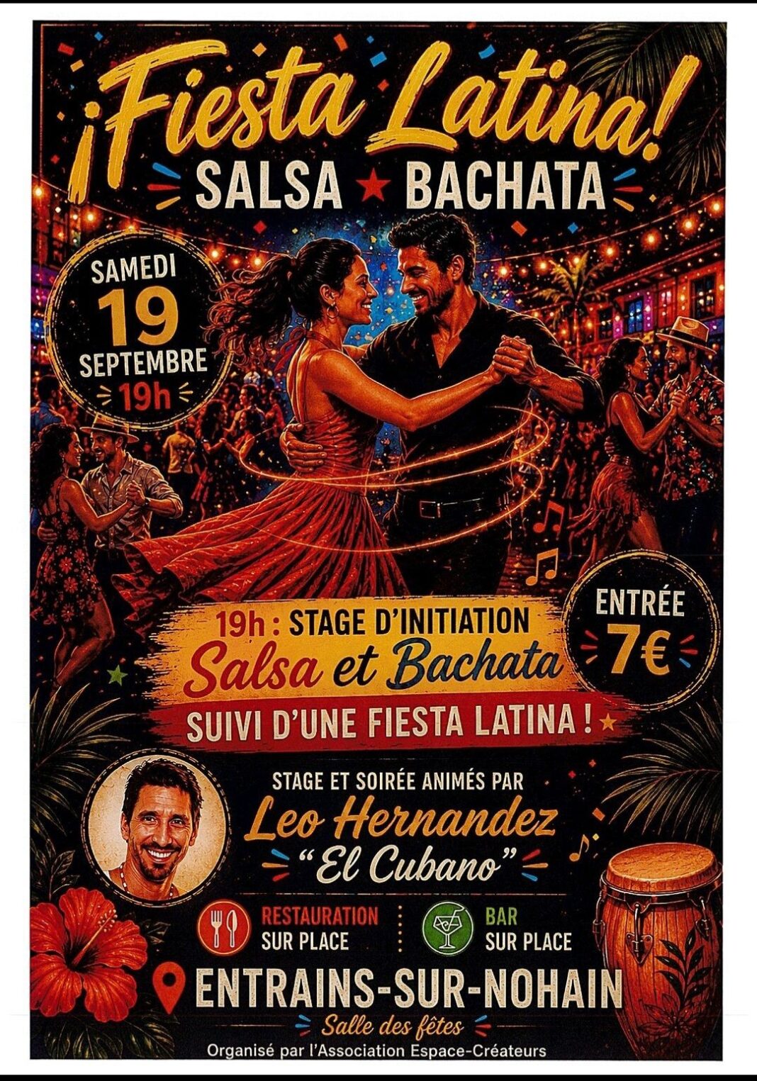 ¡Fiesta Latina! Salsa Bachata Salle des fêtes Entrains-sur-Nohain
