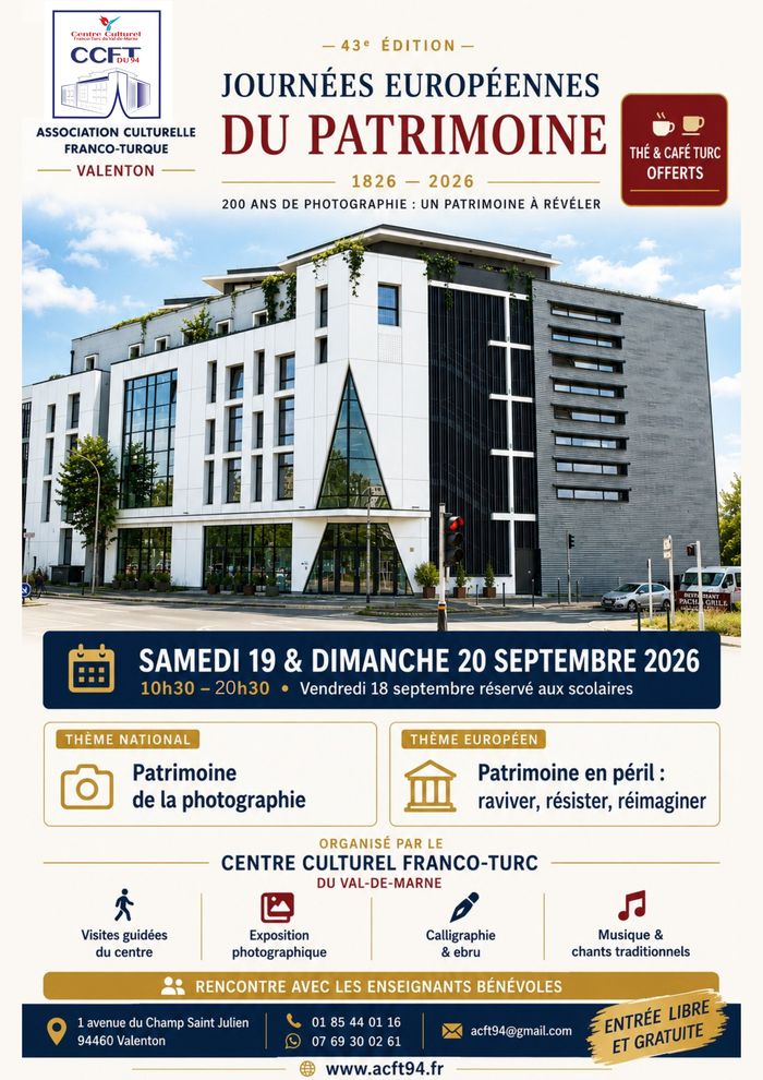 À la découverte du patrimoine culturel franco turc – CCFT 94, Centre culturel franco turc du val de marne, Valenton