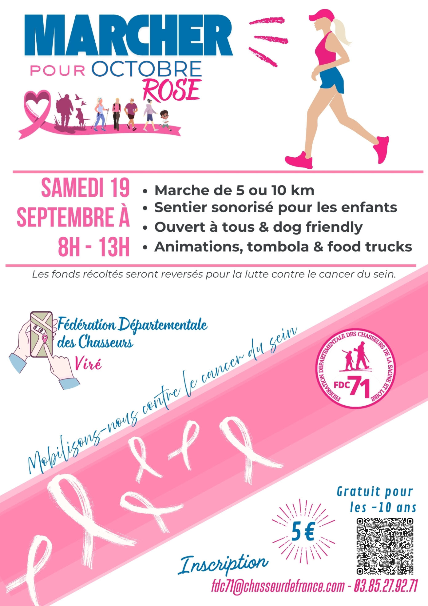 Marcher pour Octobre Rose Le Moulin Gandin Viré