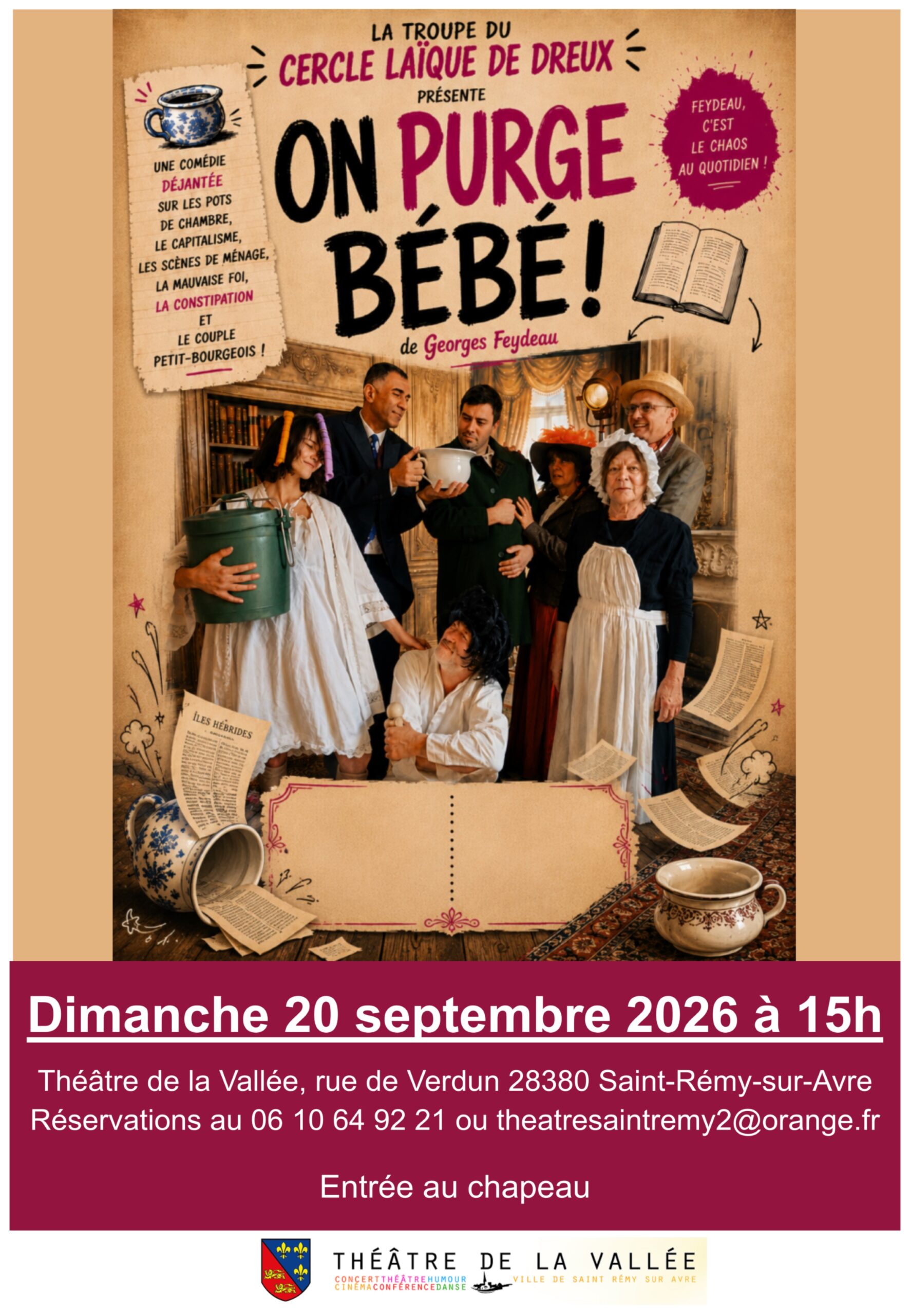 On purge bébé ! Théâtre de la Vallée Saint-Rémy-sur-Avre