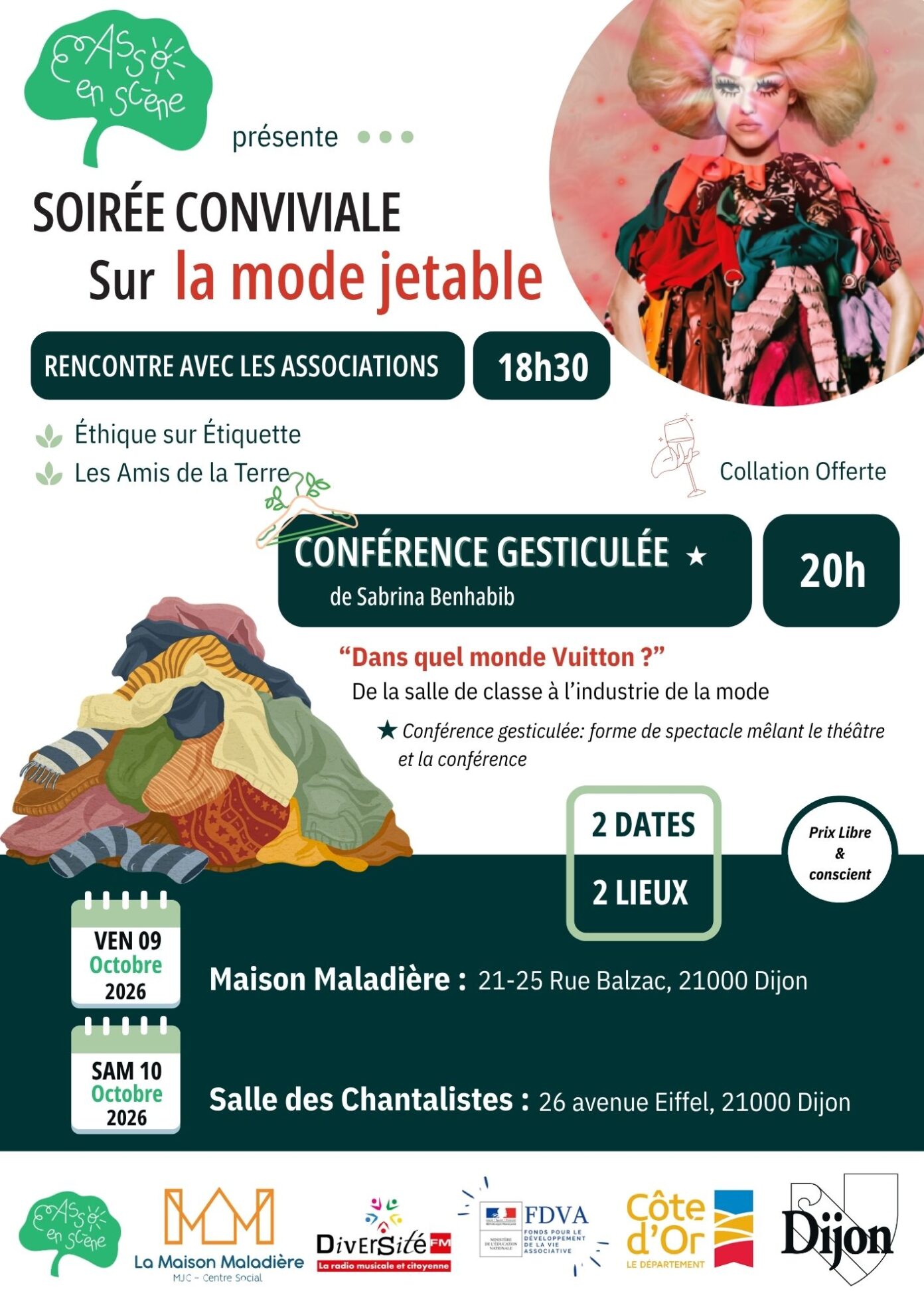 soirée conviviale sur la mode jetable Salle des Chantalistes DIJON