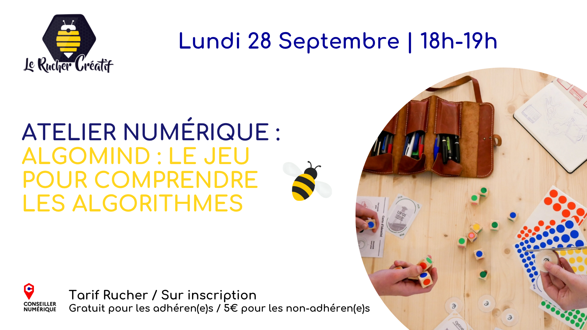 Algo-mind le jeu pour comprendre les algorithmes Le Rucher Créatif Troyes 2026-09-28