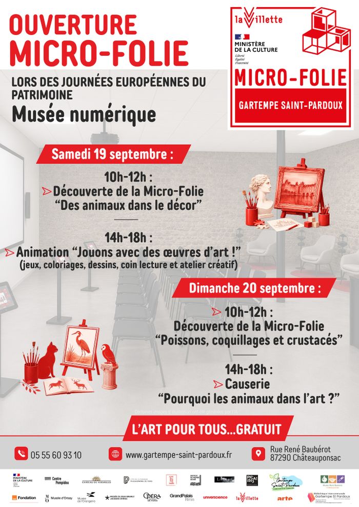 Animation « Jouons avec les oeuvres d’art », Micro-Folie Gartempe Saint-Pardoux, Châteauponsac