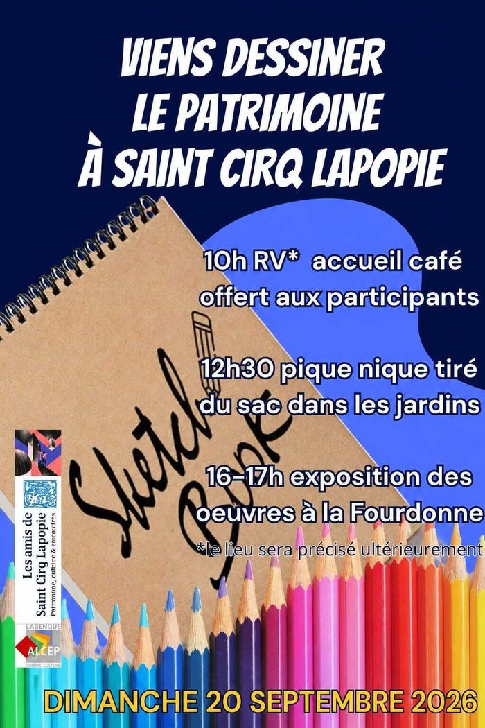 Animation : viens dessiner le patrimoine à Saint-Cirq Lapopie !, Maison de la Fourdonne, Saint-Cirq-Lapopie
