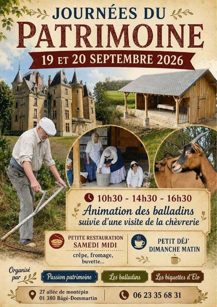 Animations des Balladins suivie d’une visite de la chèvrerie, Chèvrerie de Montépin, Bâgé-Dommartin