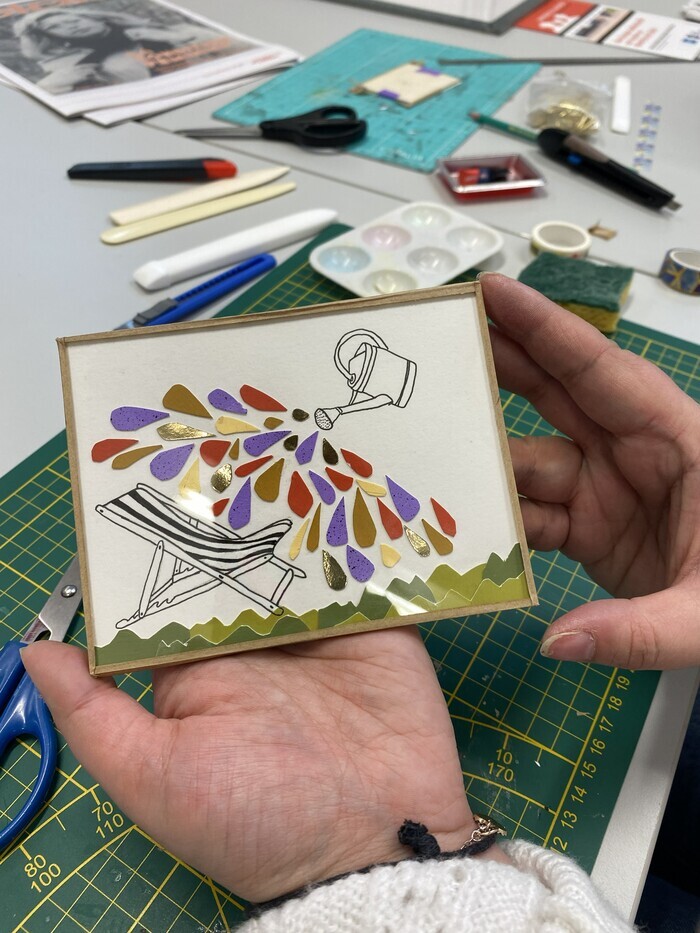 Atelier avec Knapfa (artiste plasticienne) : Médiathèque Saint-Laurent-Blangy, Médiathèque Jean-Paul Fleurquin, Saint-Laurent-Blangy