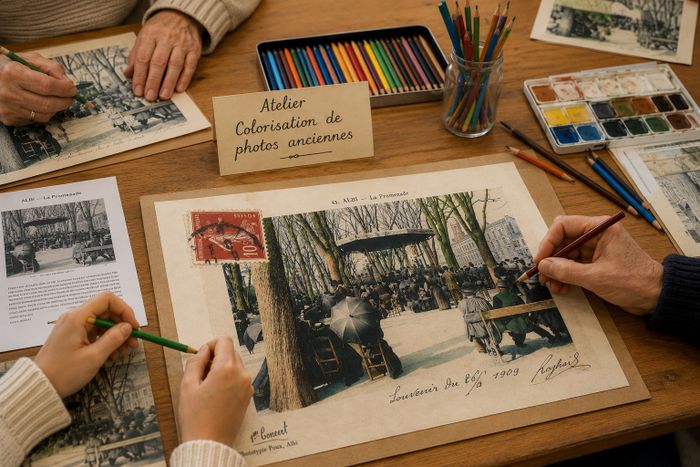 Atelier de colorisation de photographies anciennes d’Albi, Gérone et Lijiang., Hôtel de ville, Albi