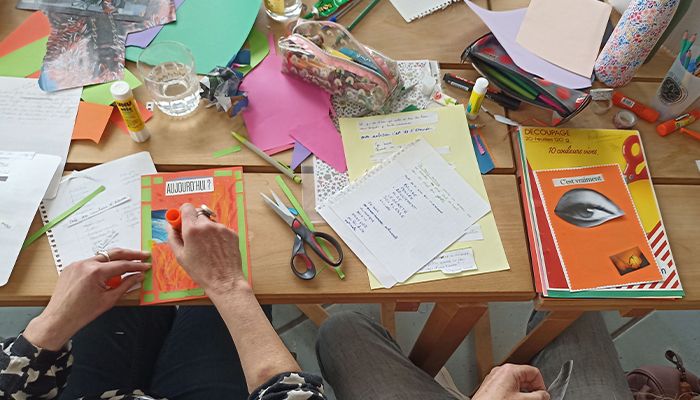 Atelier de micro-édition de poésie Médiathèque Lisa Bresner Nantes