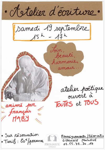 Atelier d’écriture poétique Bort-les-Orgues